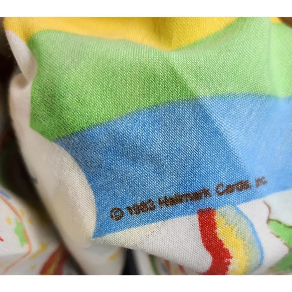 VTG Rainbow Brite 2-Piece Twin Size Sheet Set Hallmark 1983 Colorful Bright